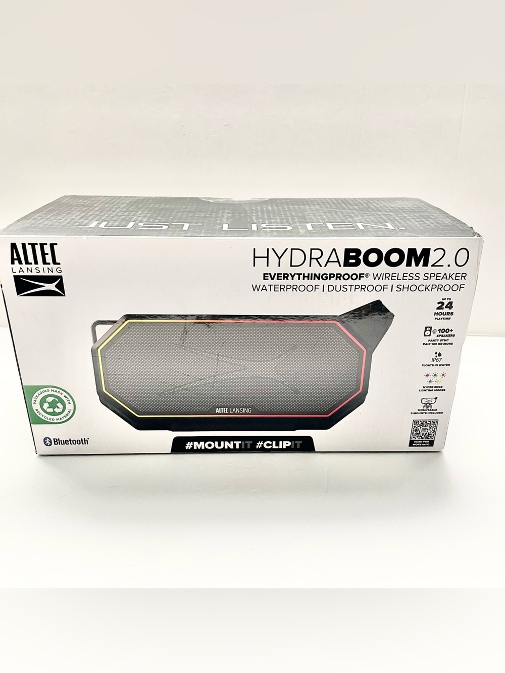 Altec Lansing Portable Bluetooth Speaker — Black with Blue Trim